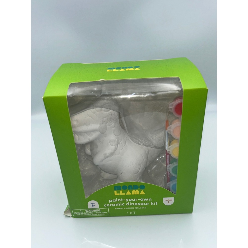 Mondo Llama Paint Your Own Ceramic Dinosaur Kit T-Rex Craft Set with Paints